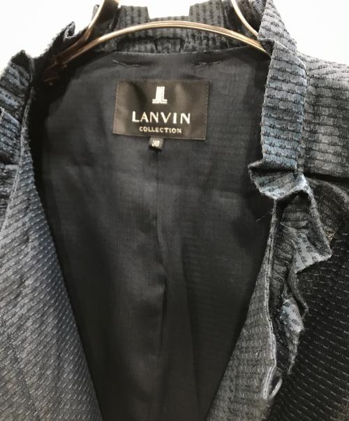 LANVIN COLLECTION（ランバンコレクション）LANVIN COLLECTION (ランバンコレクション) フリルジャケット ネイビー サイズ:38の古着・服飾アイテム