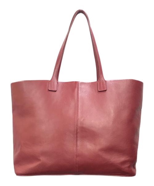 Hilton（ヒルトン）Hilton (ヒルトン) レザートートバッグ レッドの古着・服飾アイテム