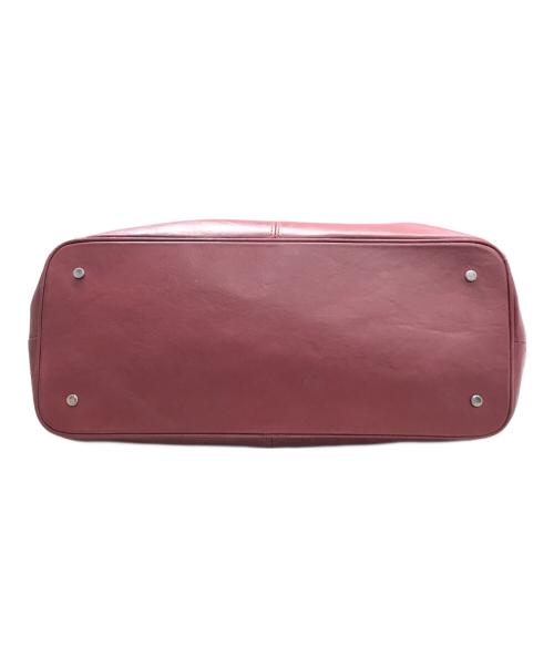 Hilton（ヒルトン）Hilton (ヒルトン) レザートートバッグ レッドの古着・服飾アイテム