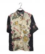 reyn spoonerレイン スプナー）の古着「半袖シャツ」｜ネイビー×ベージュ