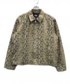stussyステューシー）の古着「GARAGE JACKET GABARDINE」｜ベージュ