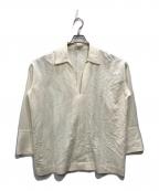 CLANEクラネ）の古着「DEEP SKIPPER OVER SHIRT」｜ホワイト