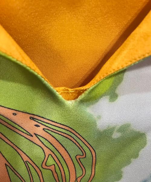 Emilio Pucci（エミリオ プッチ）Emilio Pucci (エミリオ プッチ) 総柄シルクワンピース オレンジ サイズ:40の古着・服飾アイテム