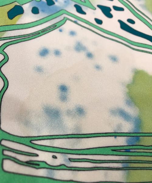 Emilio Pucci（エミリオ プッチ）Emilio Pucci (エミリオ プッチ) 総柄シルクワンピース オレンジ サイズ:40の古着・服飾アイテム