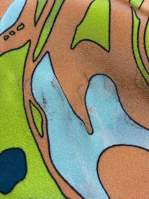 Emilio Pucci（エミリオ プッチ）Emilio Pucci (エミリオ プッチ) 総柄シルクワンピース オレンジ サイズ:40の古着・服飾アイテム