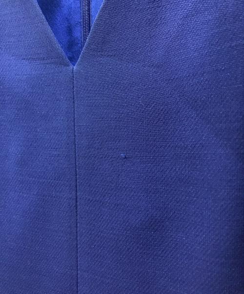 Emilio Pucci（エミリオ プッチ）Emilio Pucci (エミリオ プッチ) ブローチ付ワンピース ブルー サイズ:40の古着・服飾アイテム