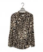 DIANE VON FURSTENBERGダイアンフォンファステンバーグ）の古着「総柄シルクシャツ」｜ベージュ