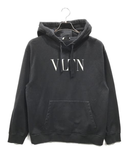 VALENTINO（ヴァレンティノ）VALENTINO (ヴァレンティノ) VLTNロゴプリントパーカー ブラック サイズ:XSの古着・服飾アイテム
