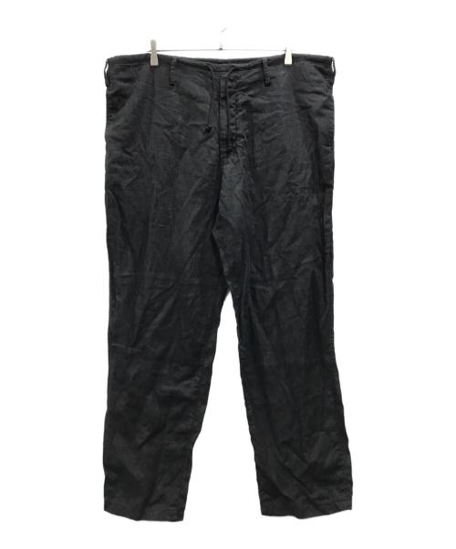 Yohji Yamamoto pour homme（ヨウジヤマモト プールオム）Yohji Yamamoto pour homme (ヨウジヤマモト プールオム) リネンパンツ ブラック サイズ:3の古着・服飾アイテム