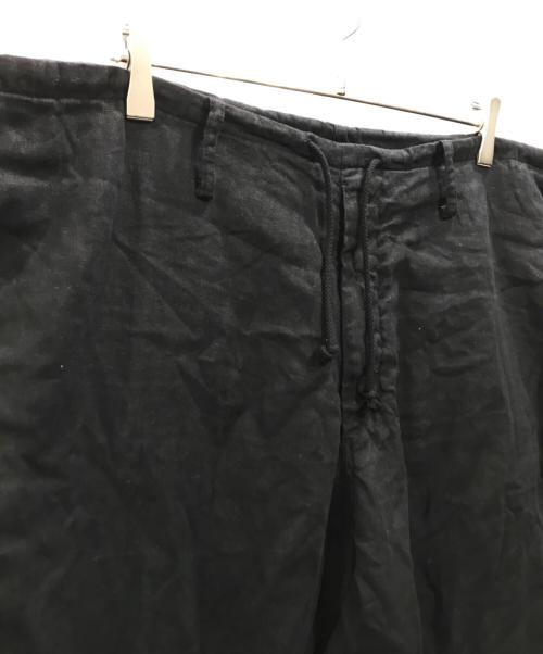Yohji Yamamoto pour homme（ヨウジヤマモト プールオム）Yohji Yamamoto pour homme (ヨウジヤマモト プールオム) リネンパンツ ブラック サイズ:3の古着・服飾アイテム
