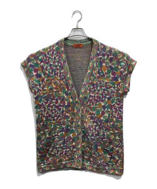 missoni（ミッソーニ）MISSONI (ミッソーニ) 総柄ニットベスト マルチカラー サイズ:Sの古着・服飾アイテム