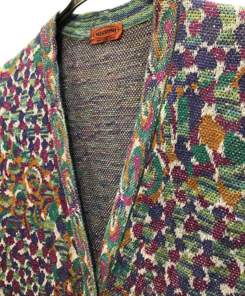 missoni（ミッソーニ）MISSONI (ミッソーニ) 総柄ニットベスト マルチカラー サイズ:Sの古着・服飾アイテム