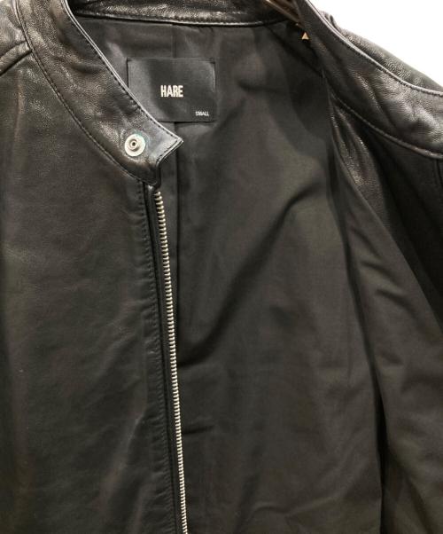 HARE（ハレ）HARE (ハレ) ラムレザーライダースジャケット ブラック サイズ:Sの古着・服飾アイテム