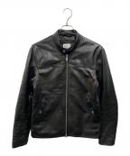 BEAUTY&YOUTHビューティーアンドユース）の古着「ゴートレザーライダースジャケット」｜ブラック