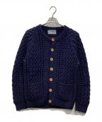 INVERALLAN×SHIPSインバーアラン×シップス）の古着「ケーブルニットカーディガン」｜ネイビー