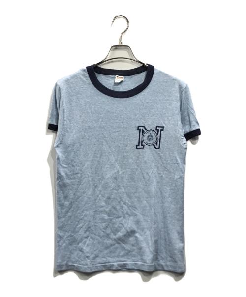 Champion（チャンピオン）Champion (チャンピオン) リンガーTシャツ ブルー サイズ:Ｍの古着・服飾アイテム