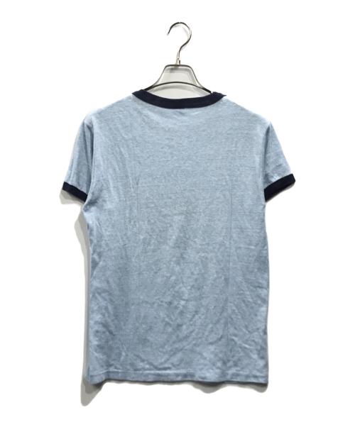 Champion（チャンピオン）Champion (チャンピオン) リンガーTシャツ ブルー サイズ:Ｍの古着・服飾アイテム