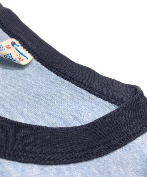 Champion（チャンピオン）Champion (チャンピオン) リンガーTシャツ ブルー サイズ:Ｍの古着・服飾アイテム