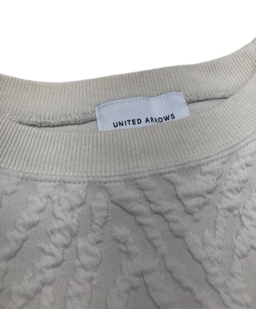 UNITED ARROWS TOKYO（ユナイテッドアローズトウキョウ）UNITED ARROWS TOKYO (ユナイテッドアローズトウキョウ) キルトジャガードスウェット アイボリー サイズ:Fの古着・服飾アイテム