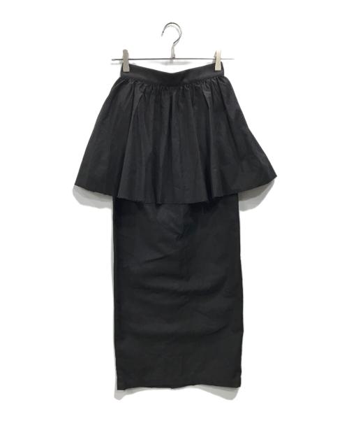 Hella（ヘラ）Hella (ヘラ) PEPLUM PENCIL SK ブラック サイズ:Ｓの古着・服飾アイテム