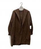 theoryセオリー）の古着「フーデッドカーディガン」｜ブラウン