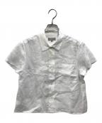 MARGARET HOWELLマーガレットハウエル）の古着「半袖リネンシャツ」｜ホワイト