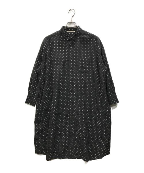 GRANDMA MAMA DAUGHTER（グランマママドーター）GRANDMA MAMA DAUGHTER (グランマママドーター) シャツワンピース ブラックの古着・服飾アイテム