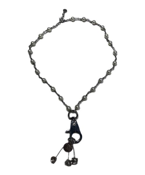 Dior（ディオール）DIOR (ディオール) ロジウムフィニッシュ カラビナトップペンダントネックレスの古着・服飾アイテム