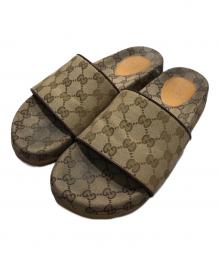 GUCCI（グッチ）の古着「GGキャンバス サンダル」｜ベージュ