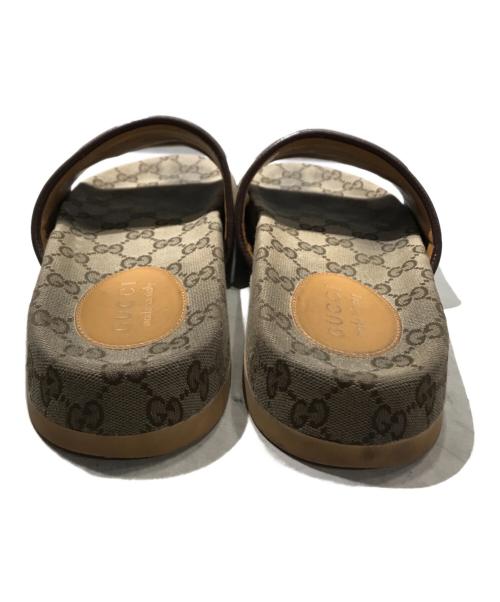 GUCCI（グッチ）GUCCI (グッチ) GGキャンバス サンダル ベージュ サイズ:8の古着・服飾アイテム