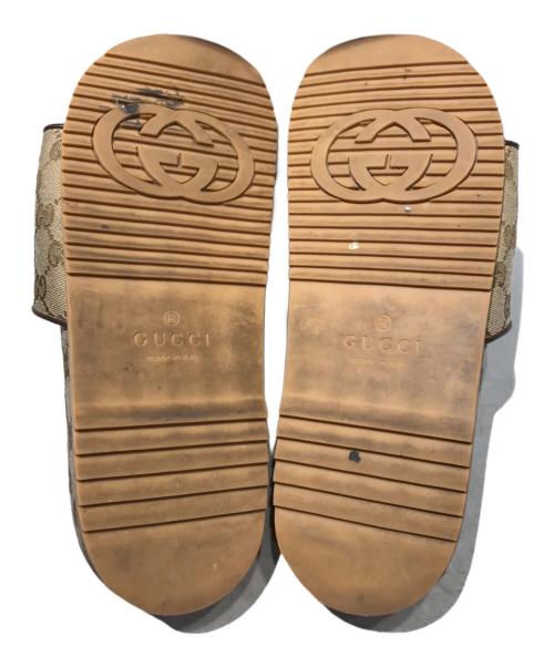 GUCCI（グッチ）GUCCI (グッチ) GGキャンバス サンダル ベージュ サイズ:8の古着・服飾アイテム