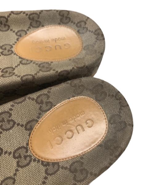 GUCCI（グッチ）GUCCI (グッチ) GGキャンバス サンダル ベージュ サイズ:8の古着・服飾アイテム