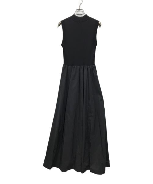 U by SPICK&SPAN（ユー バイ スピック＆スパン）U by Spick&Span (ユー バイ スピック＆スパン) ニットドッキングボリュームワンピース ブラック サイズ:表記なしの古着・服飾アイテム