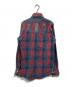 Finamore (フィナモレ) チェックネルシャツ レッド×ブルー サイズ:15-3815-38：4500円