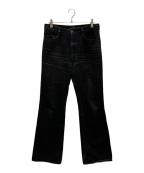 LAD MUSICIANラッドミュージシャン）の古着「12oz Slim Flare Denim Pants」｜ブラック