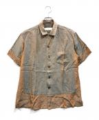 TOGA VIRILISトーガ ビリリース）の古着「CUPRA JACQUARD PAISLEY S/S SHIRT」｜オレンジ