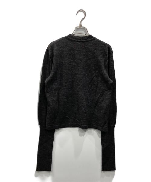 MEYAME（メヤメ）MEYAME (メヤメ) TEAR SHAPE KNIT ブラック サイズ:Freeの古着・服飾アイテム