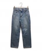 upper hightsアッパーハイツ）の古着「THE HIM ワイドストレートデニムパンツ」｜ブルー