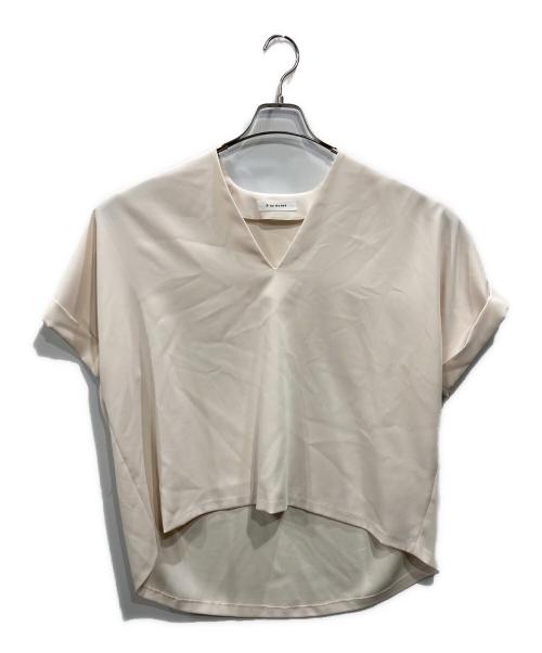 E by eclat（イーバイエクラ）E by eclat (イーバイエクラ) とろみvネックブラウス アイボリー サイズ:Ｍの古着・服飾アイテム