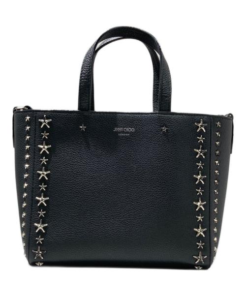 JIMMY CHOO（ジミーチュウ）JIMMY CHOO (ジミーチュウ) ペガシ スタッズ2WAYバッグ ブラックの古着・服飾アイテム