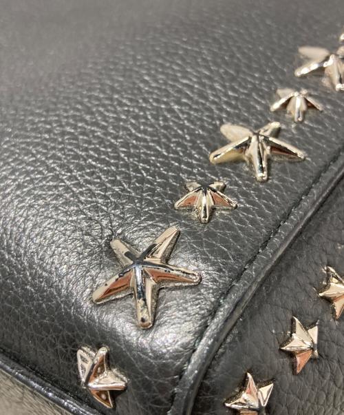 JIMMY CHOO（ジミーチュウ）JIMMY CHOO (ジミーチュウ) ペガシ スタッズ2WAYバッグ ブラックの古着・服飾アイテム
