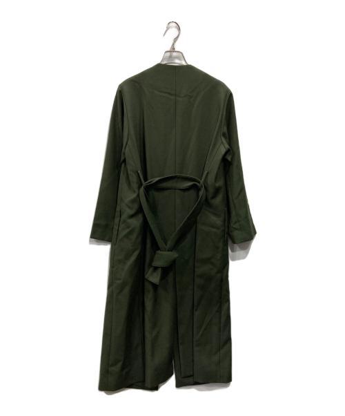 IENA（イエナ）IENA (イエナ) ウールツイルラップコート グリーン サイズ:Sの古着・服飾アイテム
