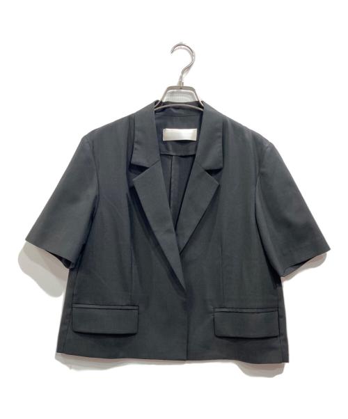 Adam et Rope（アダム エ ロペ）Adam et Rope (アダム エ ロペ) ハーフスリーブテーラードジャケット ブラック サイズ:Fの古着・服飾アイテム