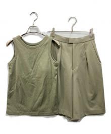 Ameri（アメリ）の古着「OTONA HALF PANTS WITH TANK SETUP（オトナハーフパンツウィズタンクセットアップ）」｜グリーン