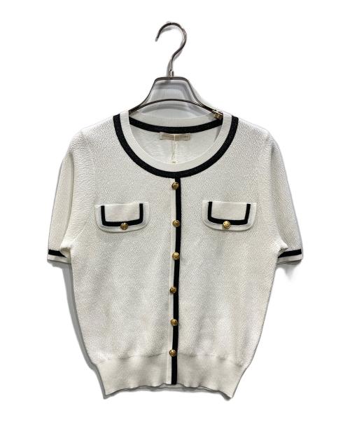 DoCLASSE THE CLASS（ドゥクラッセ ザ クラス）DoCLASSE THE CLASS (ドゥクラッセ ザ クラス) 梨地（なしじ）ジャカードニット・セットアップ ホワイト サイズ:Ｓの古着・服飾アイテム