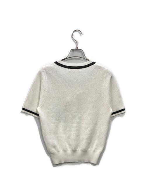 DoCLASSE THE CLASS（ドゥクラッセ ザ クラス）DoCLASSE THE CLASS (ドゥクラッセ ザ クラス) 梨地（なしじ）ジャカードニット・セットアップ ホワイト サイズ:Ｓの古着・服飾アイテム