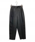 sante by ETREサンテ バイ エトレ）の古着「タックワイドテーパードパンツ」｜ブラック