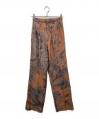 Ameri×KEITA MARUYAMAアメリ×ケイタマルヤマ）の古着「2TUCK STRAIGHT PANTS」｜ブラウン