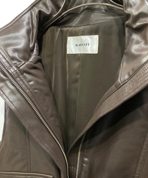 machatt（マチャット）machatt (マチャット) エコレザーベスト ブラウン サイズ:Freeの古着・服飾アイテム