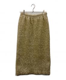 machatt（マチャット）の古着「グリッターニットロングスカート」｜ゴールド